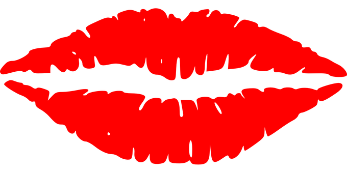 Red Lips Graphic Art PNG Image