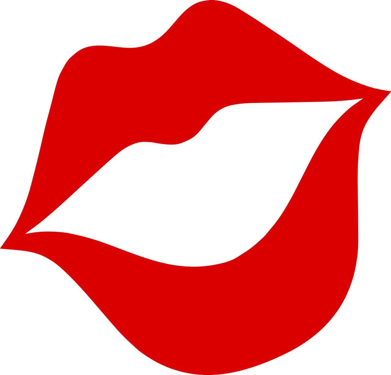 Red Lips Icon Graphic PNG Image