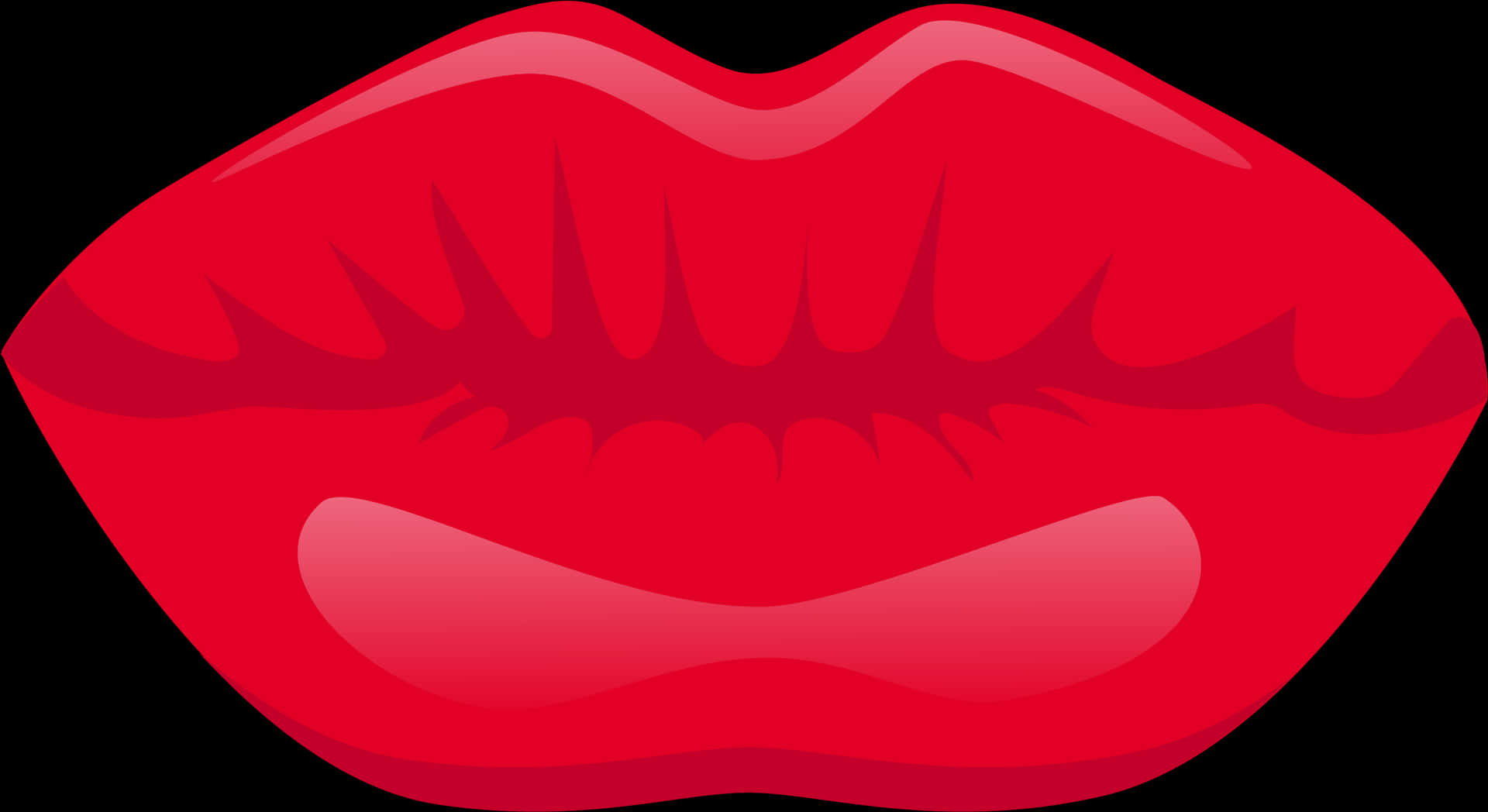 Red Lips Vector Illustration PNG Image