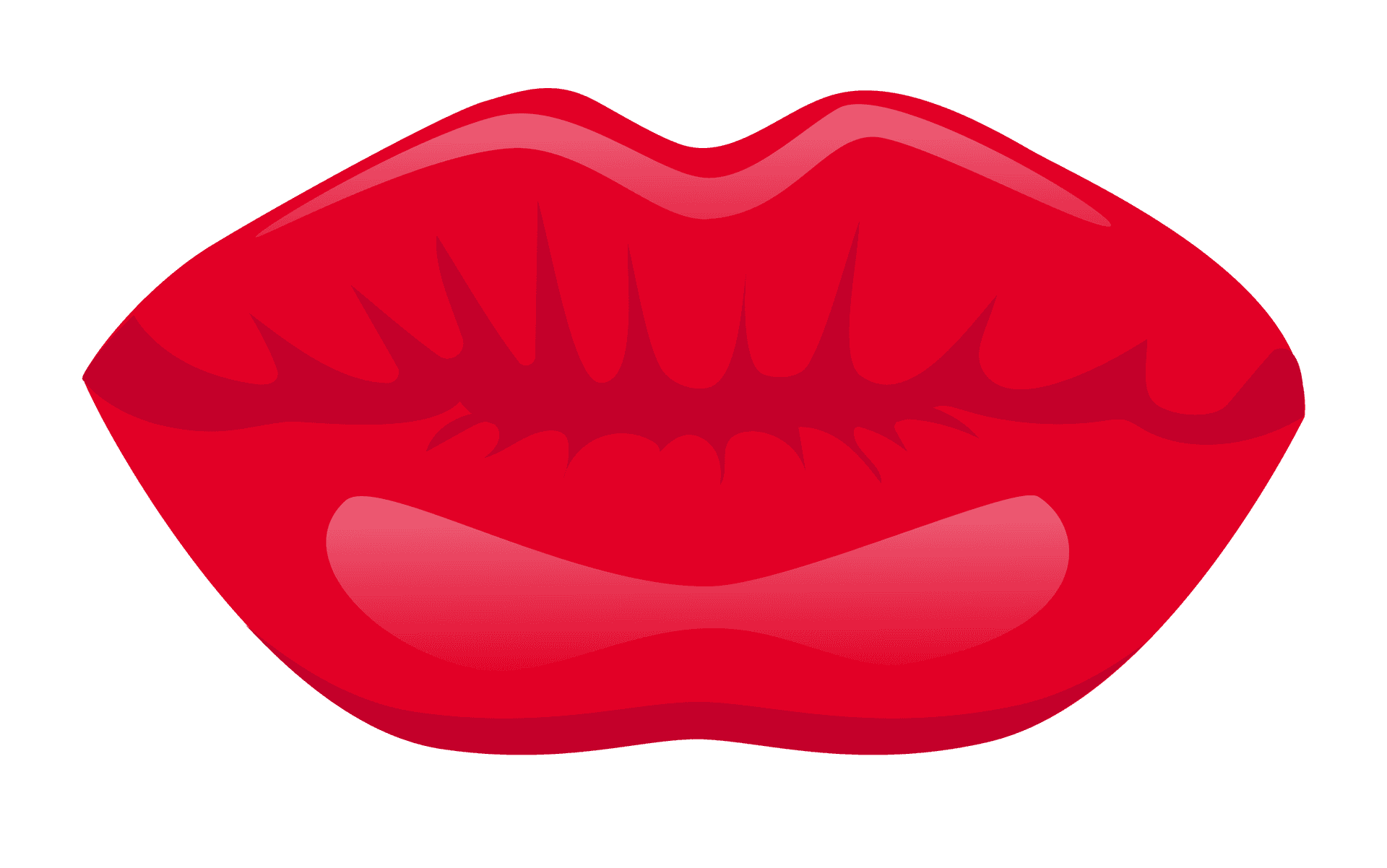 Red Lips Vector Illustration PNG Image