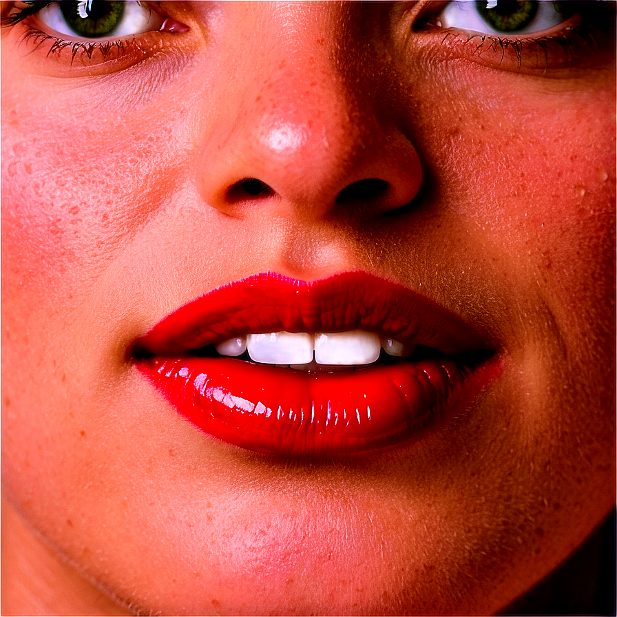 Red Lips With Braces Png Lgt27 PNG Image