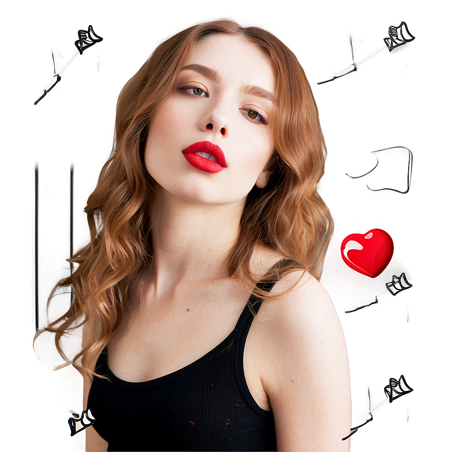 Red Lips With Lip Ring Png 79 PNG Image