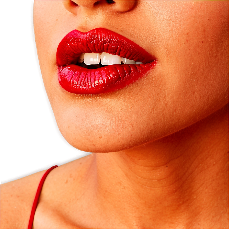 Red Lips With Piercing Png 06112024 PNG Image