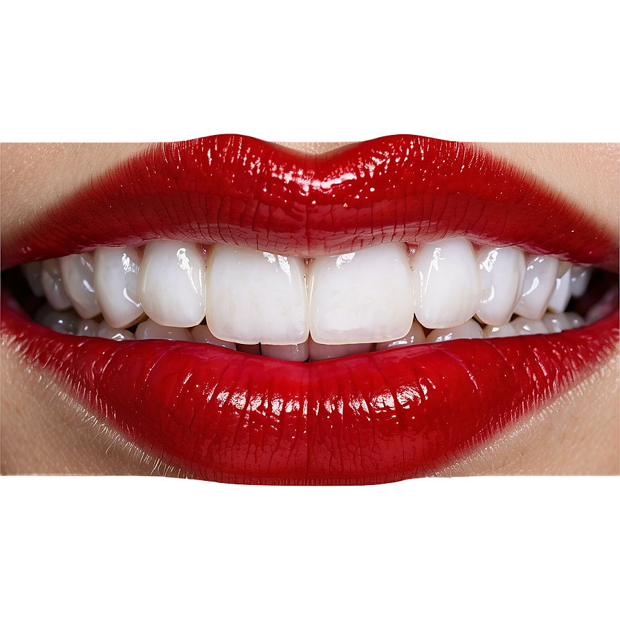 Red Lips With White Teeth Png 3 PNG Image