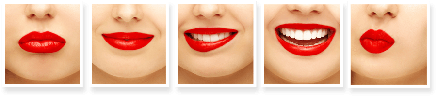 Red Lipstick Expressions Series PNG Image