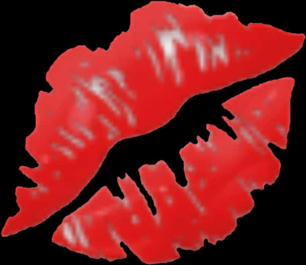 Red Lipstick Kiss Mark PNG Image