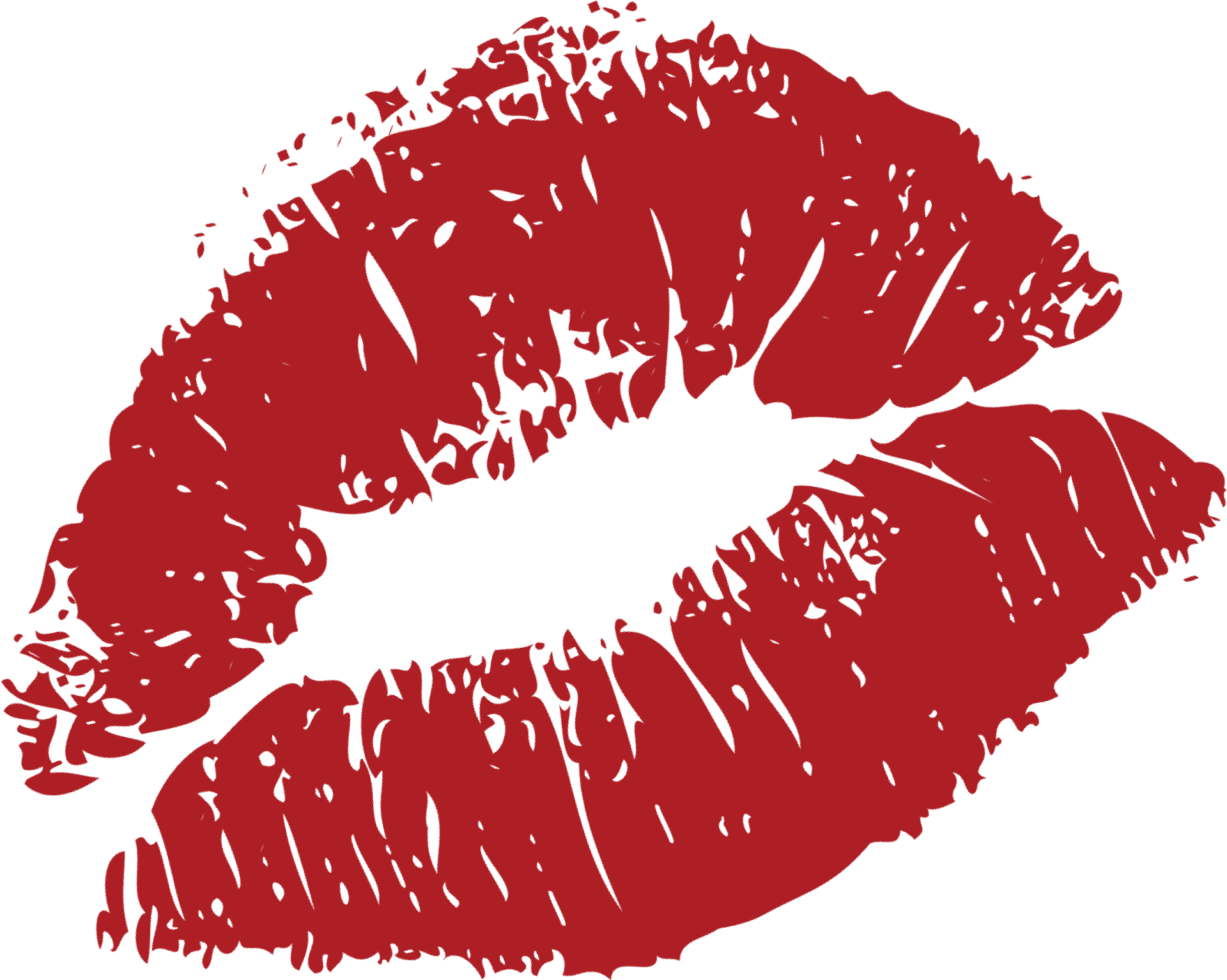 Red Lipstick Kiss Mark PNG Image