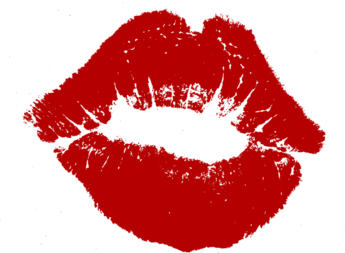 Red Lipstick Kiss Mark PNG Image