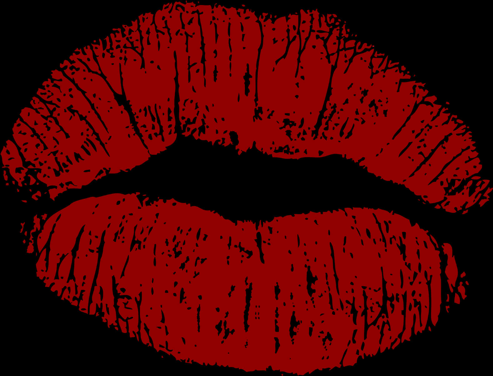 Red Lipstick Kiss Mark PNG Image