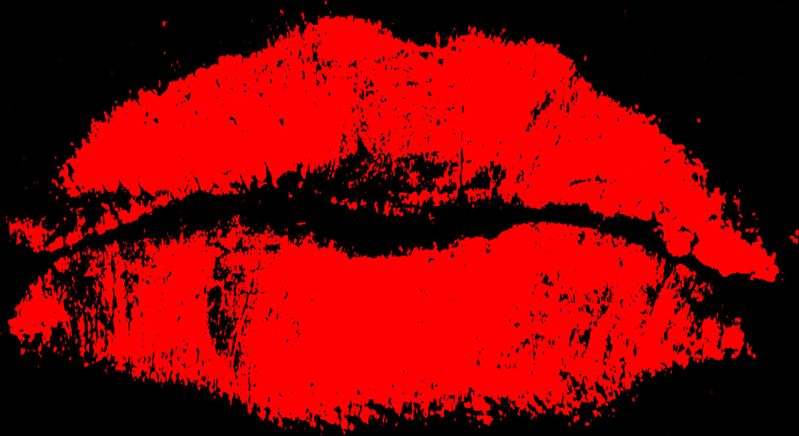 Red Lipstick Kiss Print PNG Image