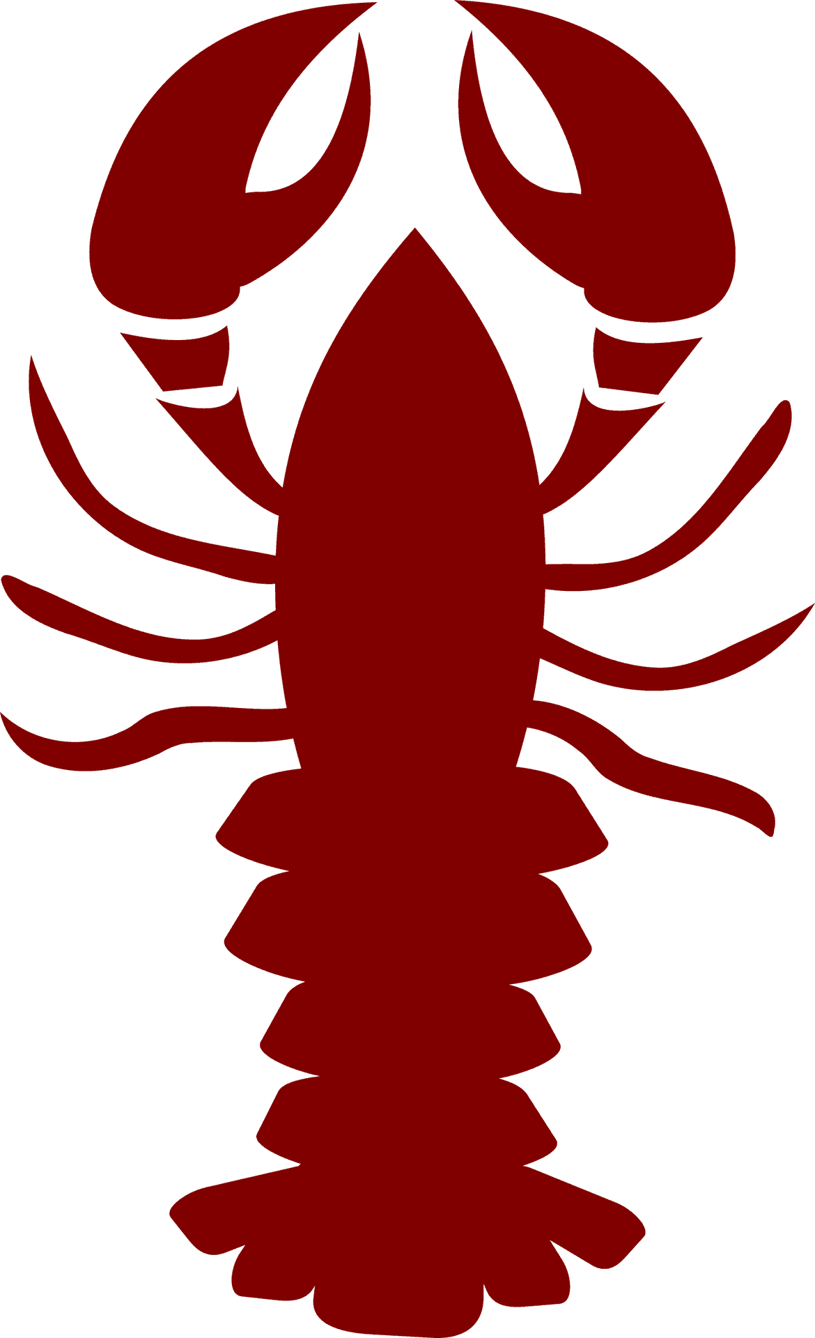 Red Lobster Silhouette Graphic PNG Image