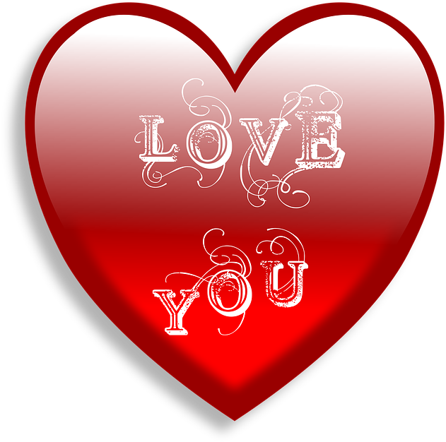 Red Love Heart Graphic PNG Image