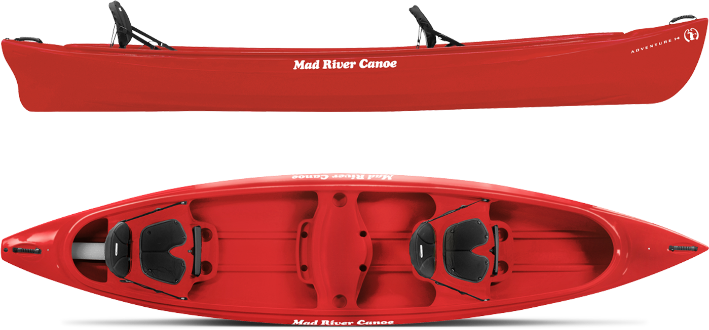 Red Mad River Canoe Adventure PNG Image