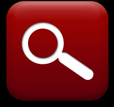 Red Magnifying Glass Icon PNG Image