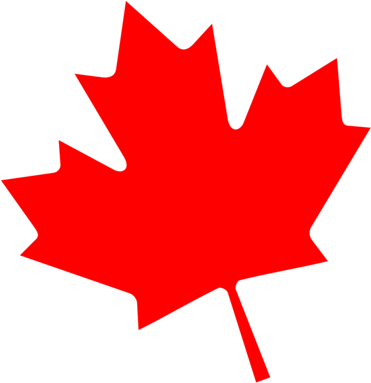 Red Maple Leaf Graphic PNG Image