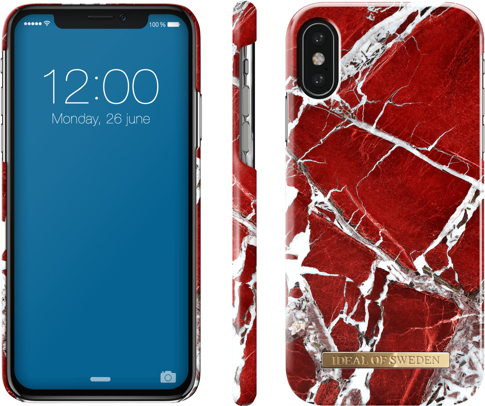 Red Marble Phone Case Design PNG Image