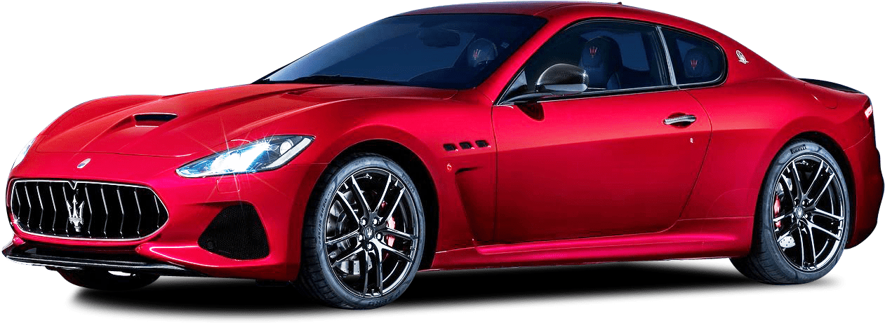 Red Maserati Gran Turismo Side View PNG Image