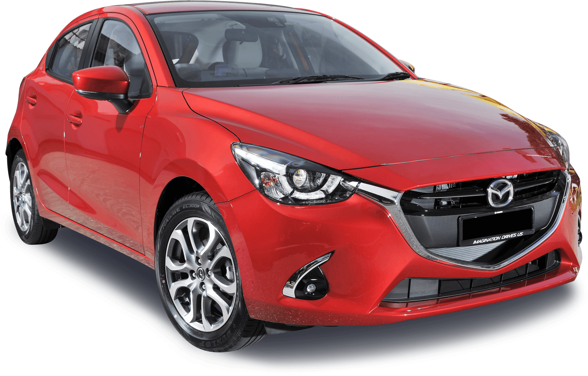 Red Mazda Sedan Transparent Background PNG Image