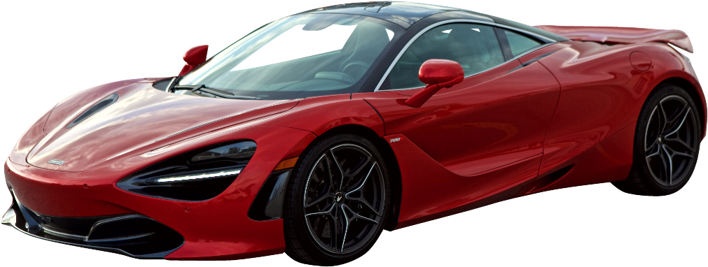 Red Mc Laren Supercar Side View PNG Image