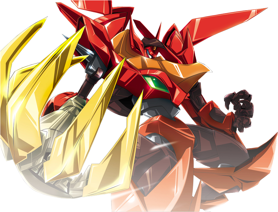 Red_ Mecha_ Anime_ Character PNG Image