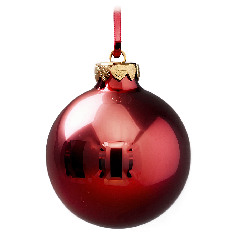 Red Metallic Ornament Png 80 PNG Image