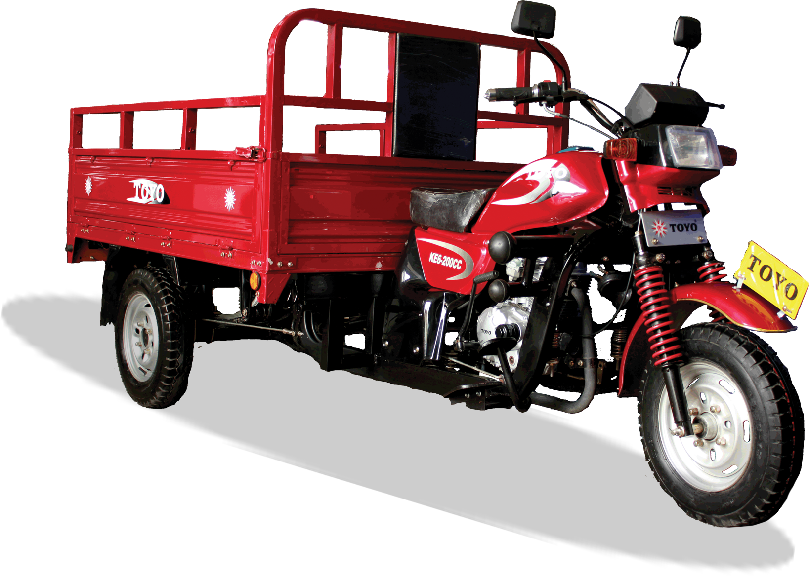 Red Motorized Rickshaw PNG Image