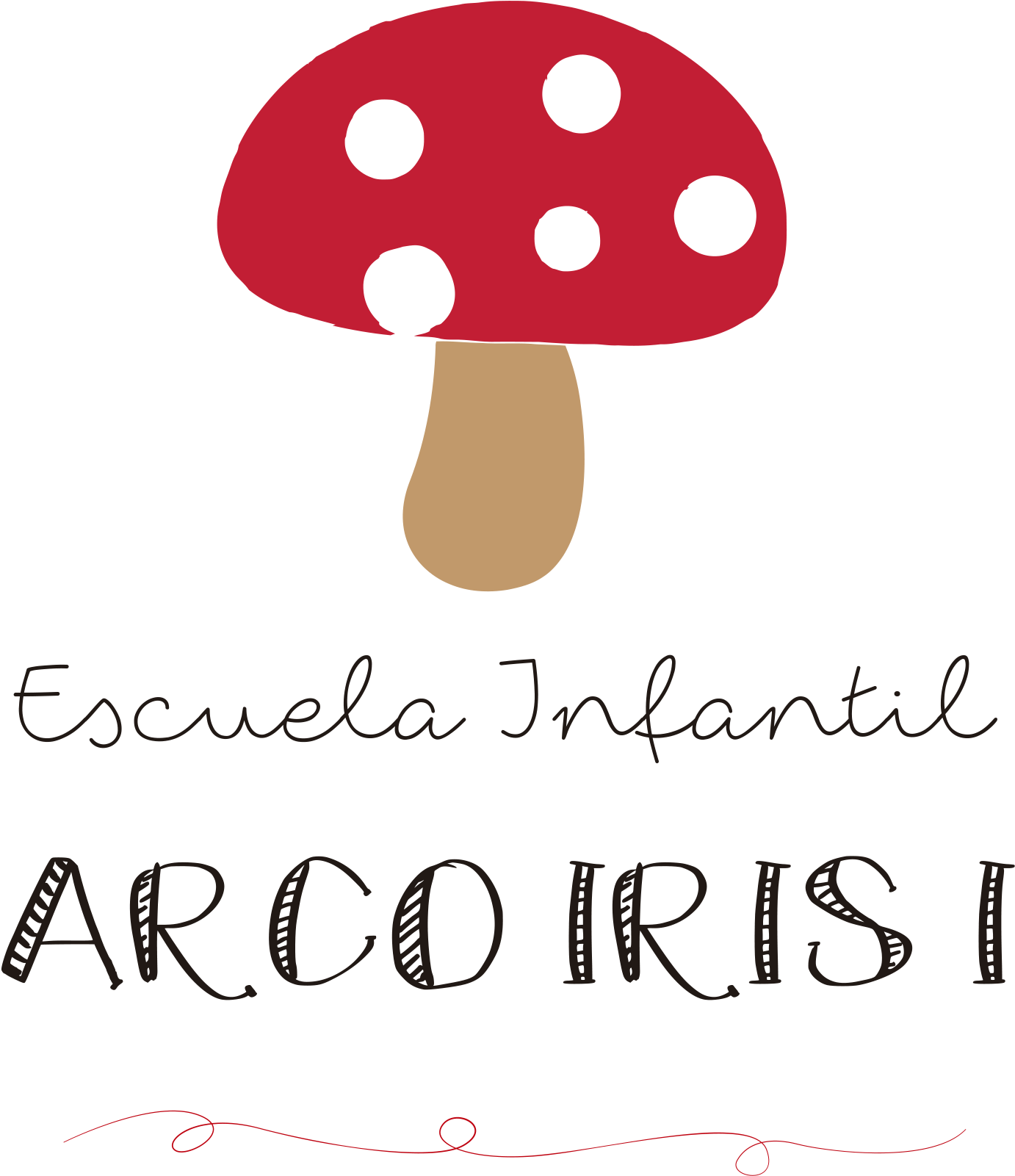 Red Mushroom Escuela Infantil Arco Iris Logo PNG Image