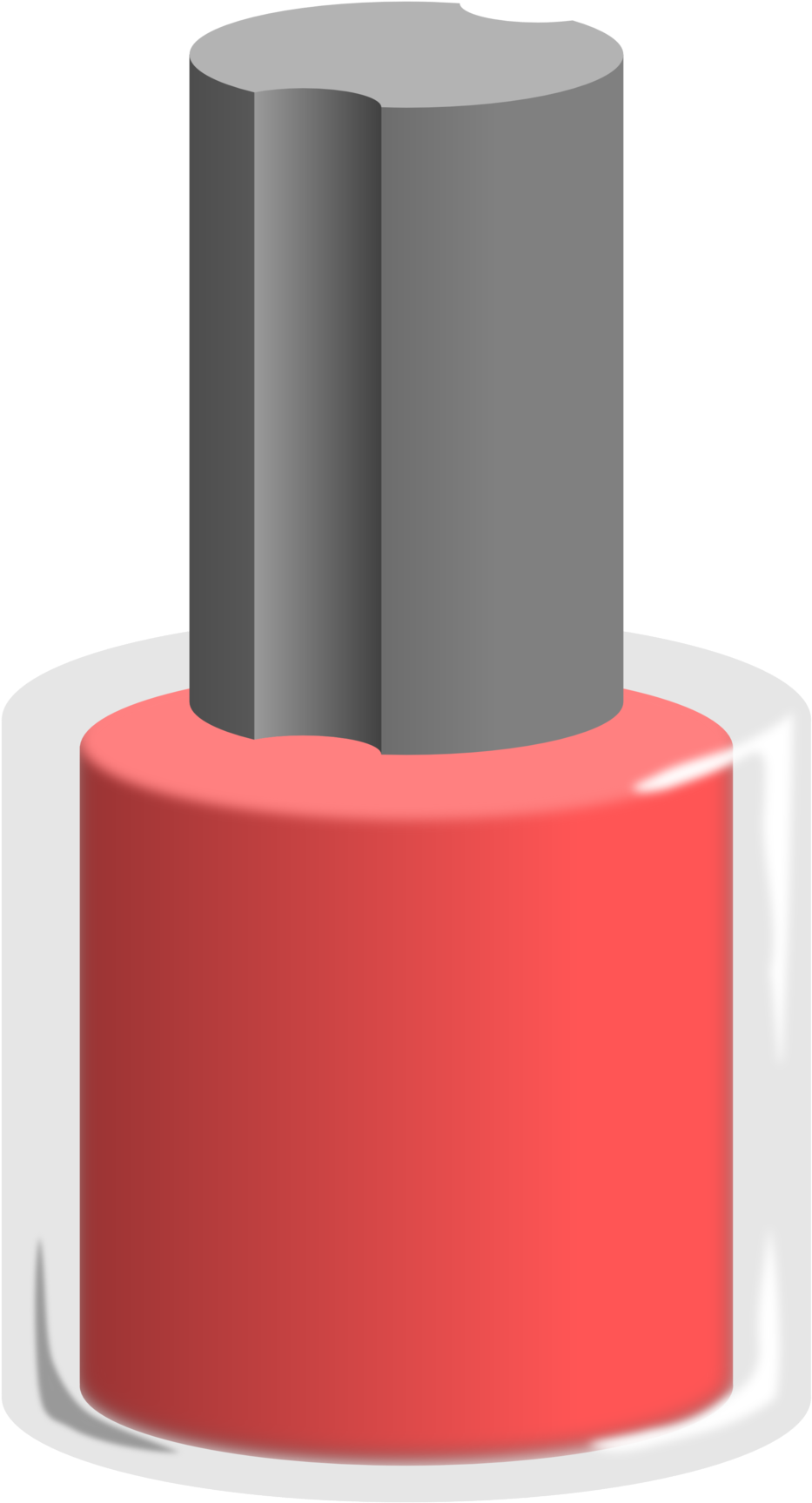 Red Nail Polish Bottle PNG Image