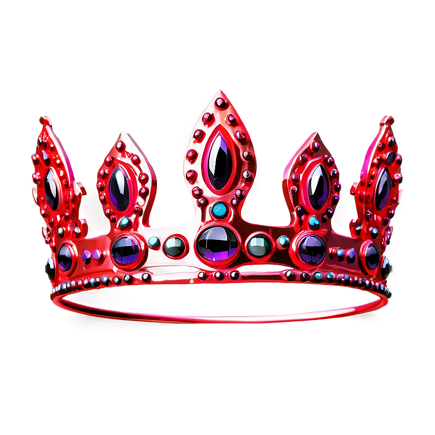 Red Neon Crown Png 06272024 PNG Image