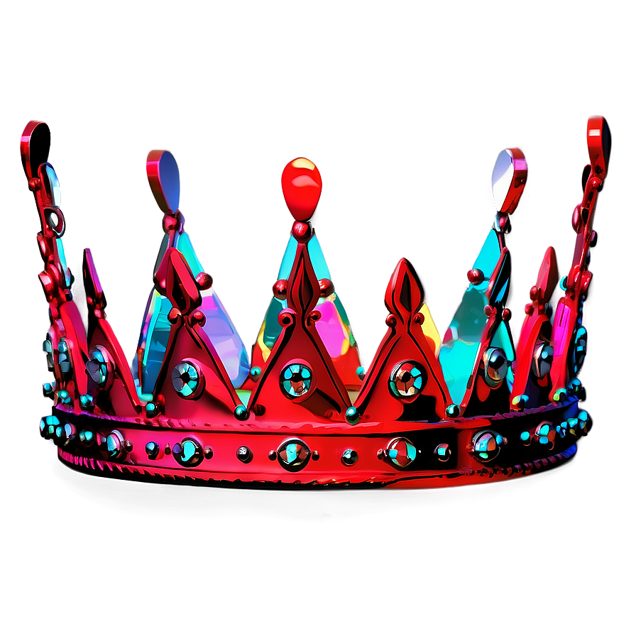 Red Neon Crown Png 06272024 PNG Image