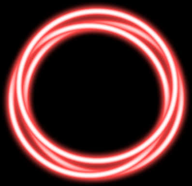 Red Neon Glow Circle PNG Image