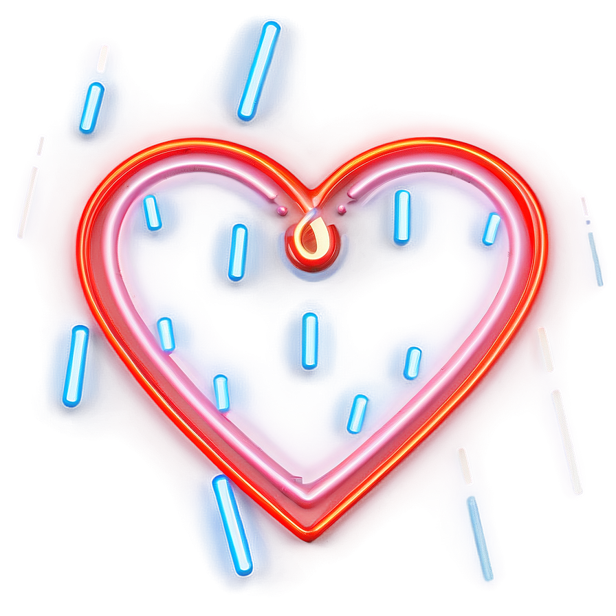 Red Neon Heart Png 06122024 PNG Image