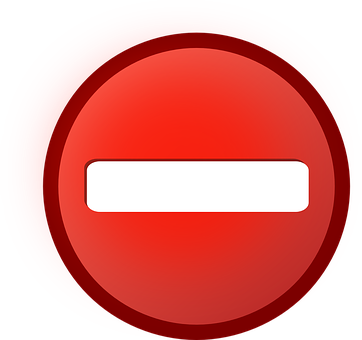 Red No Button Icon PNG Image