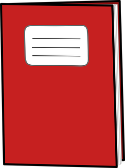 Red Notebook Cover Design PNG Image