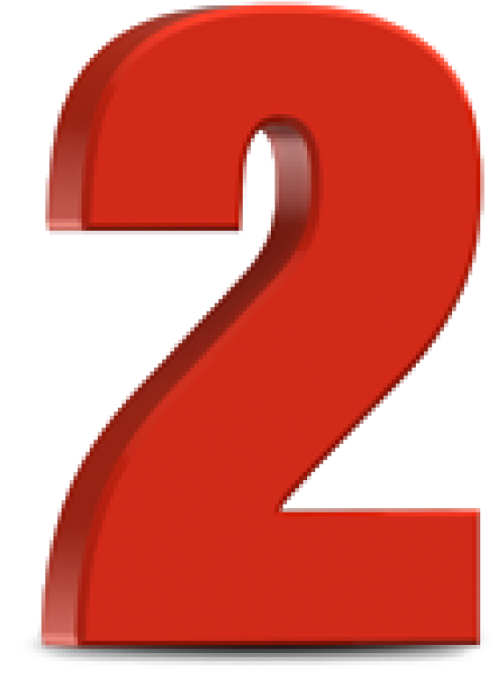 Red Number2 Graphic PNG Image