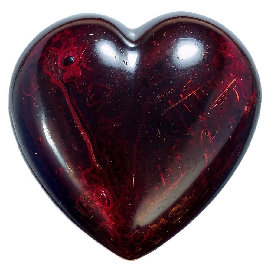 Red Obsidian Heart Png 06272024 PNG Image