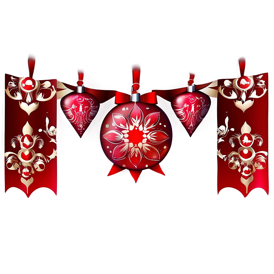 Red Ornament Background Png Mby PNG Image