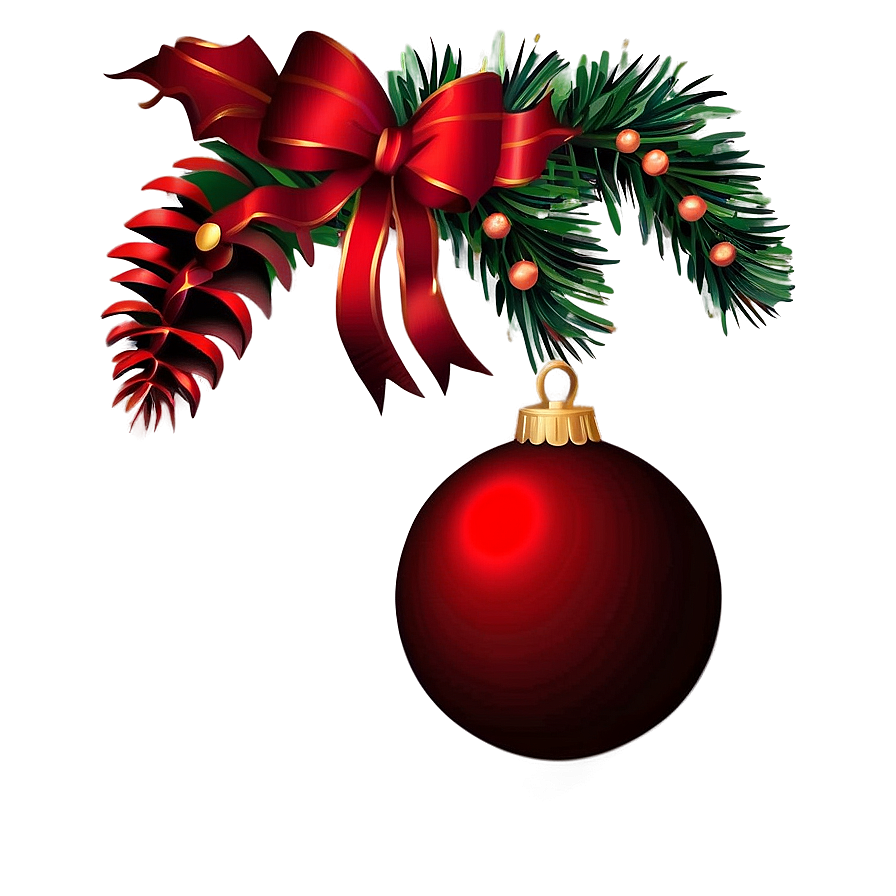 Red Ornament Decoration Png Wqm PNG Image