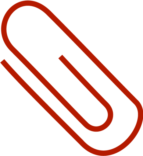 Red Paperclip Icon PNG Image