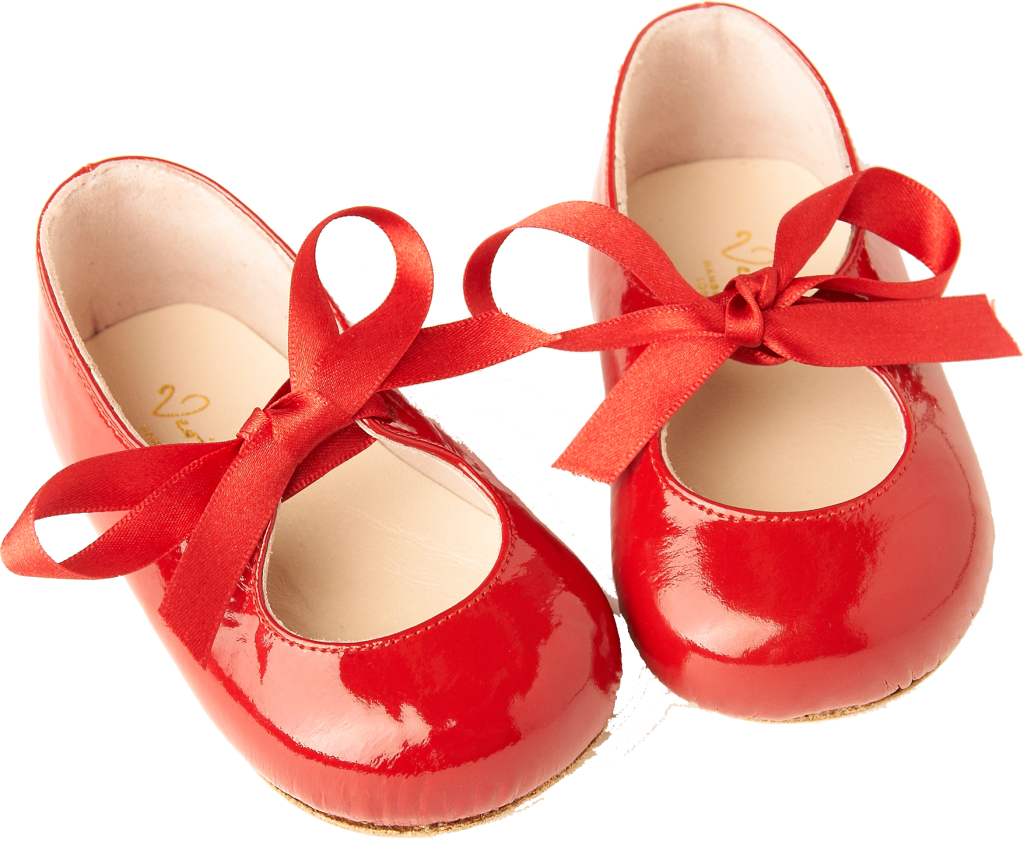 Red Patent Leather Childrens Shoes PNG Image