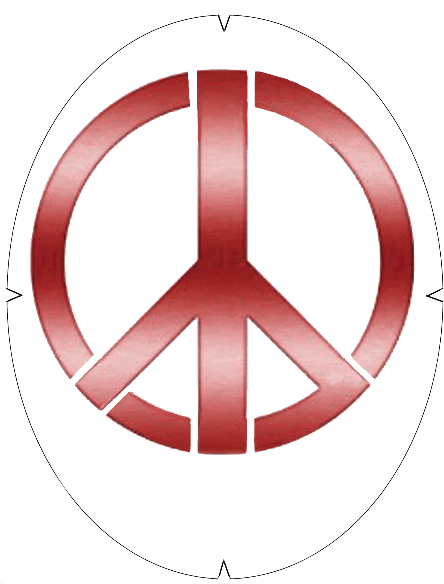 Red Peace Symbol Transparent Background PNG Image