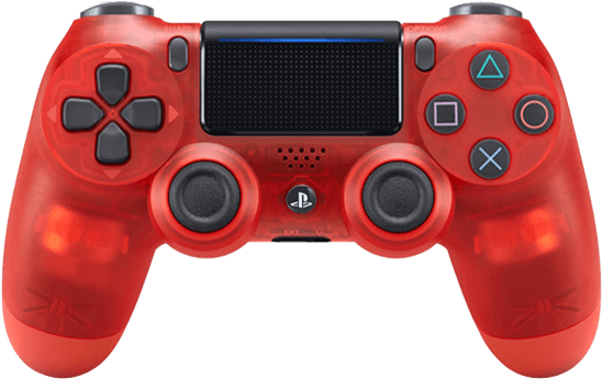 Red Play Station Controller Dual Shock4 PNG Image