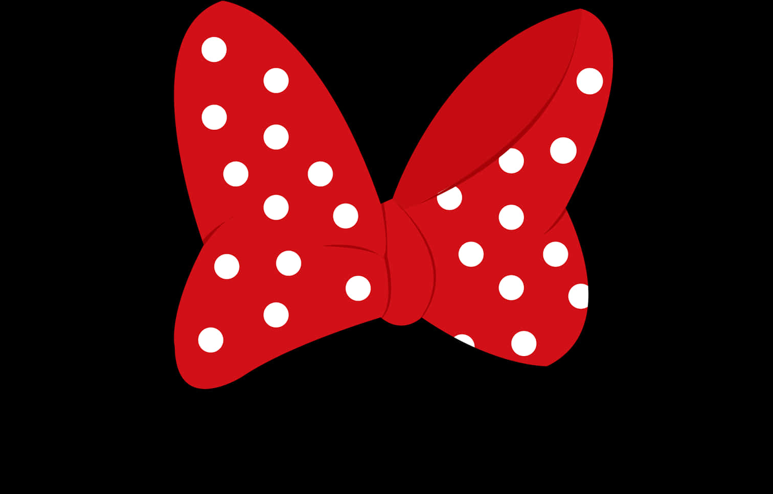 Red Polka Dot Bow Illustration PNG Image