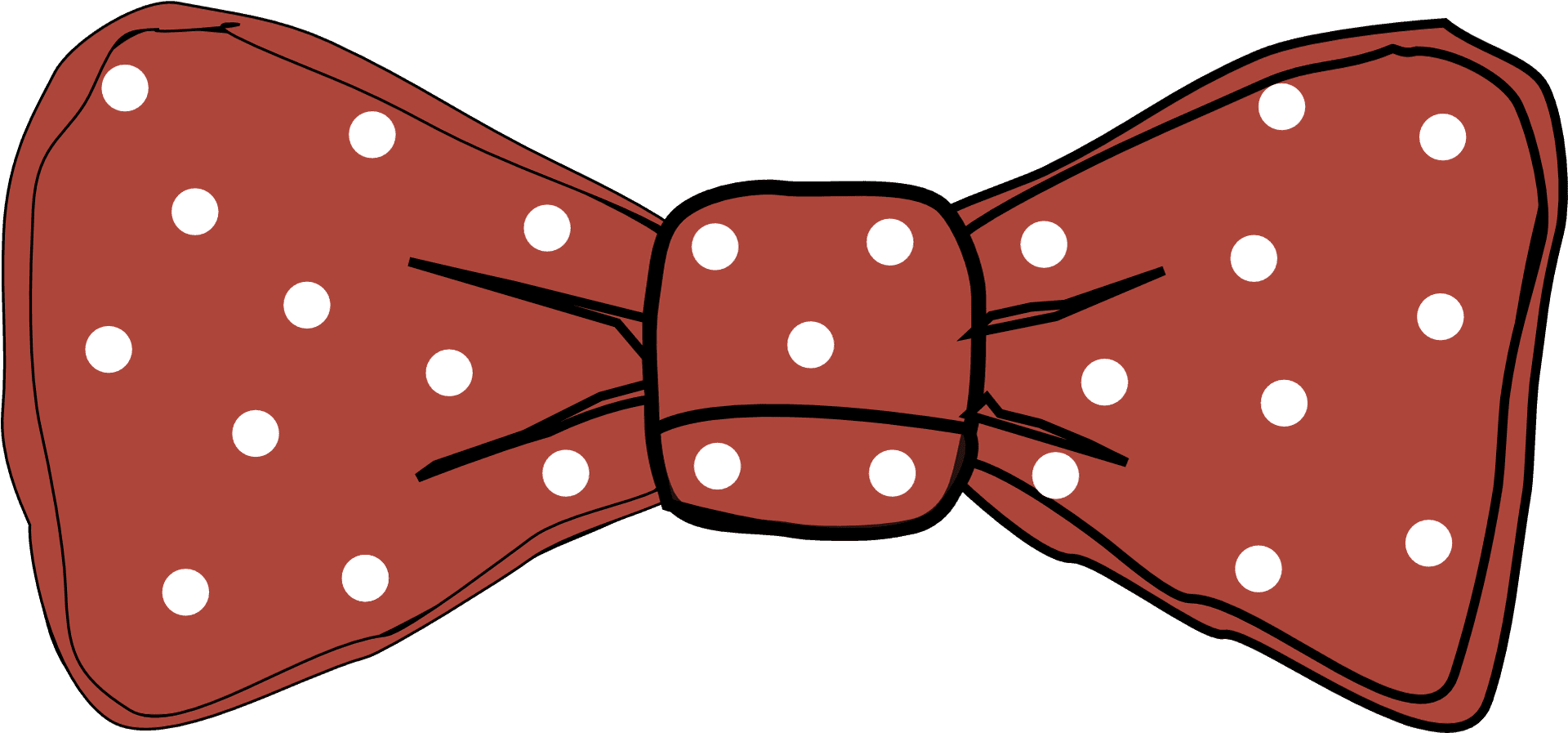 Red Polka Dot Bow Tie Illustration.png PNG Image