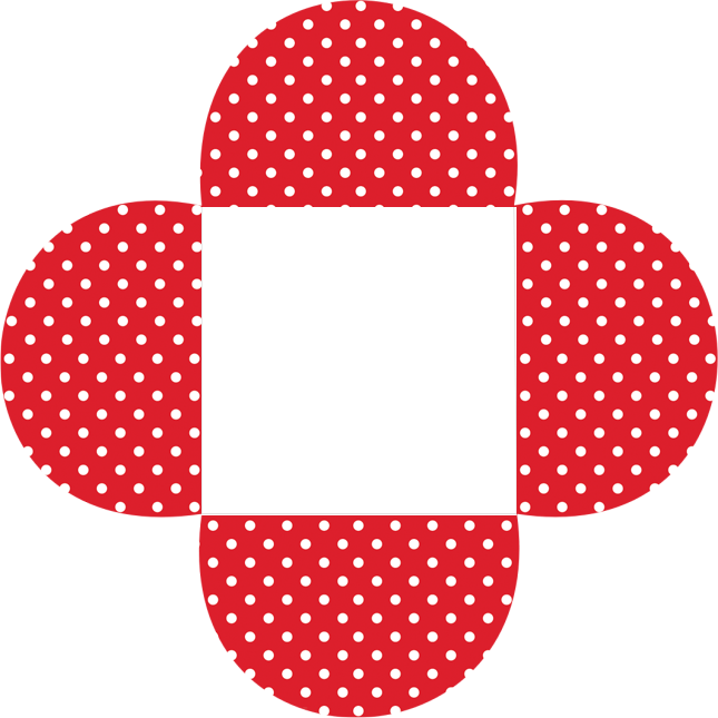 Red Polka Dot Cross Pattern PNG Image