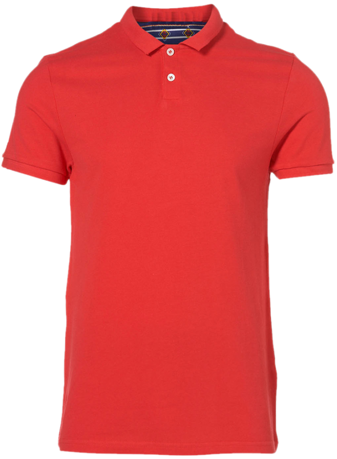 Red Polo Shirt Embroidered Logo PNG Image