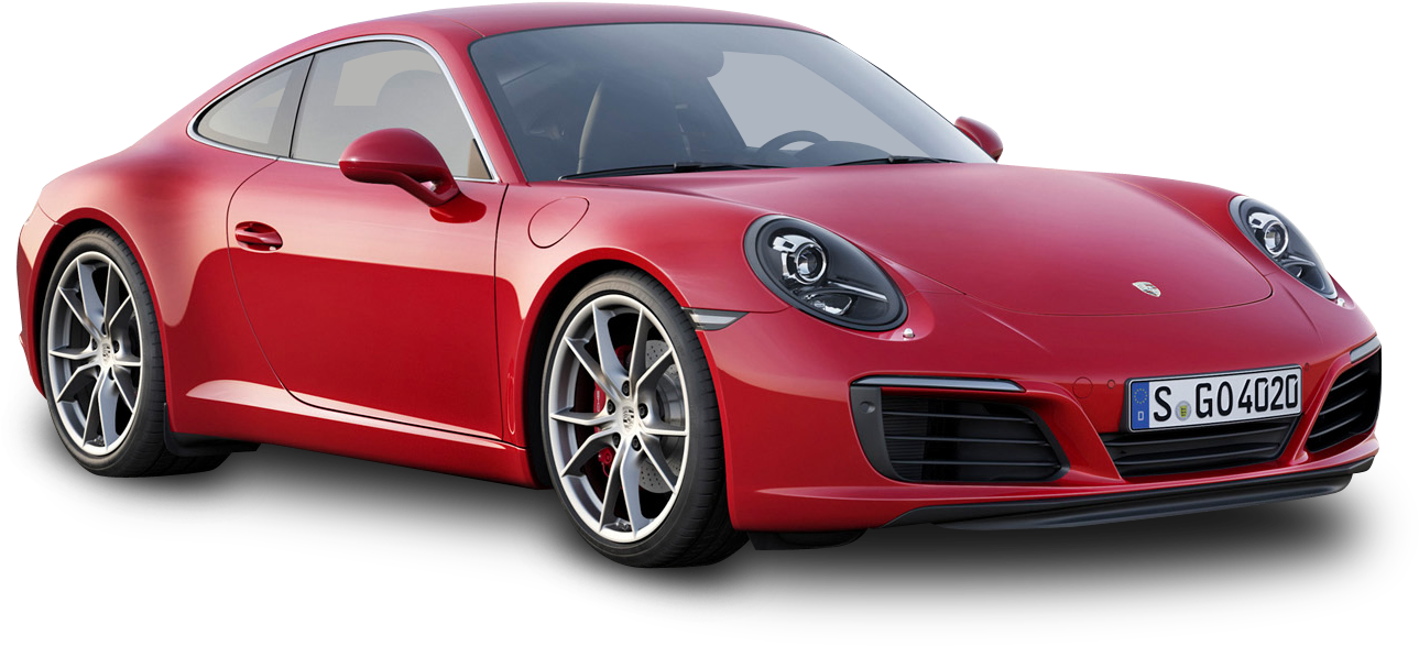 Red Porsche911 Carrera Side View PNG Image