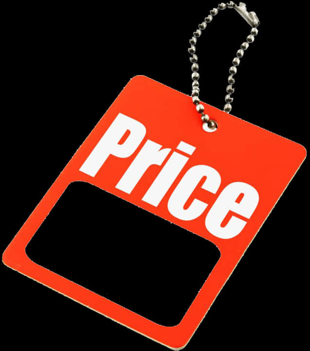 Red Price Tag Blank Label PNG Image