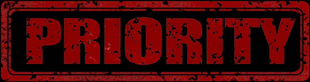 Red Priority Stamp PNG Image