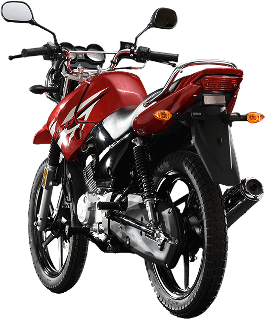 Red Pulsar Motorcycle Isolated PNG Image